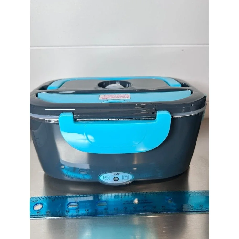Charmdoo Electric Lunch Box Food Warmer‎ Portable Heated Container Gray Blue